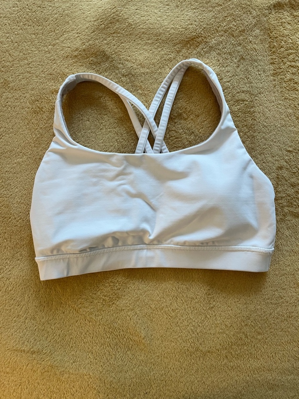 lululemon athletica White Cross-Back Sports Bra